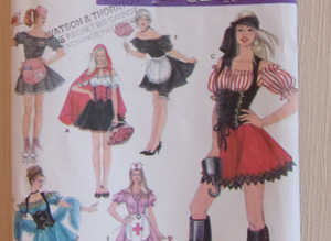 Simplicity 3618 sewing pattern 6-12 pirate /red riding hood/bar maid/nurse