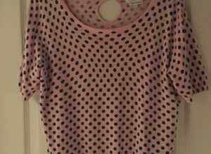 (454) Next pink spotty top, size 14