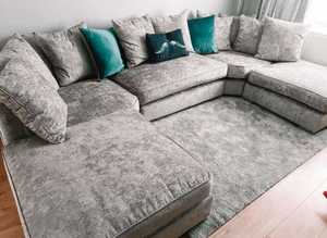 **Brand New Functional Corner Lounge - 3 & 2 Seater with Footstool Addition**
