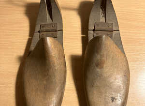 Vintage Hinged Wooden Shoe Stretchers