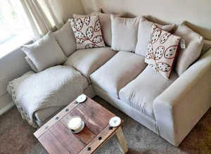 **Brand New Premium L-Shape Sofa - 3 & 2 Seater Corner with Footstool