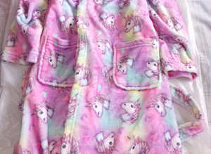 Unicorn Dressing gown size 9-10 years and x8 pyjamas 11-12 years £5