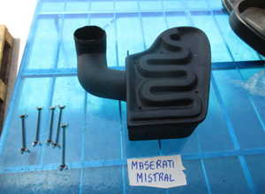 Air filter housing under the fenders for Maserati Mistral