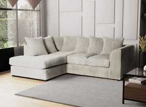 **Sleek Brand New Corner Lounge - 2 & 3 Seater Sofa with Footstool