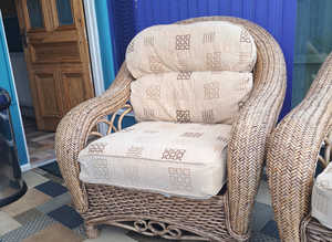 Large quality comfortable wicker chair.