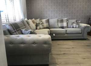 Urban Living Corner Set - 3 & 2 Seater with Footstool