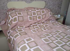 Hand knitted blanket