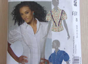 McCall's M5426 Blouse or scarlett O'hara blouse sewing pattern uk sizes 6-14
