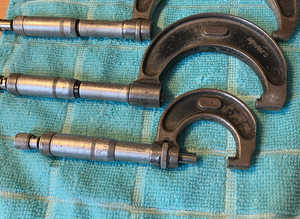 Vintage Moore & Wright External Micrometers set of Three