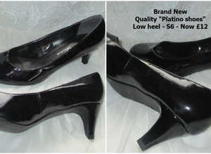Brand new low heel patent shoes s6