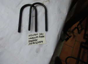 Fixings for leaf springs for Maserati 3500