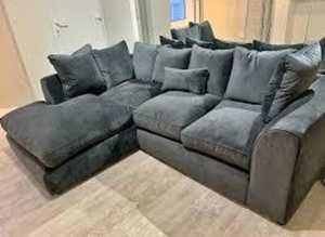 **Sleek Brand New L-Shape Sofa - 2 & 3 Seater with Stylish Footstool