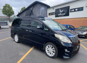 Toyota Alphard campervan By Wellhouse with new conversion & ready to go. 2.4 2WD Auto 2009 55,991 miles (New shape) in Black ULEZ/CLEAN AIR ZONE COMPL