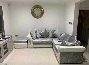 Elegant Living L-Shape Sofa - 2 & 3 Seater with Footstool