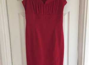 (207) Red dress, size 14