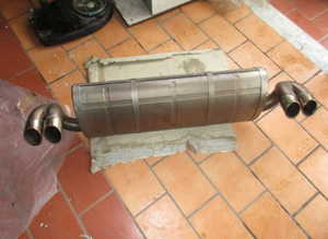 Rear exhaust silencer Ferrari 348