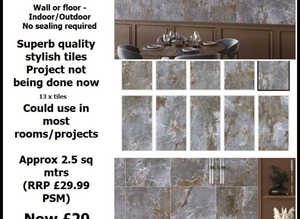 Brand new quality tiles & grout