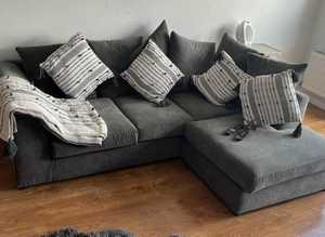 Cozy Corner Lounge - 3 & 2 Seater with Stylish Footstool