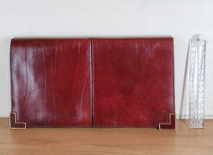 Vintage Red Leather folio holder / bag (used)