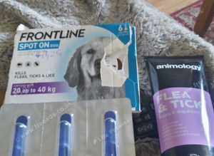 3 front line spot on dog flea treatment pipettes