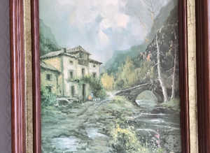 Nice picture of a French House / Chateau by the stream