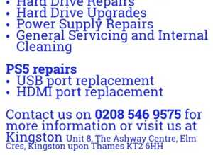 Sony Playstation 4 Repairs and Upgrades and PlayStation 5