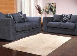 **Milan Contemporary Brand New Lounge Sofa - 2 & 3 Seater with Footstool