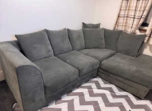 **Premium Brand New Corner Seating - 2 & 3 Seater Sofa with Footstool**