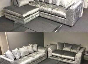 Elegant Living L-Shape Sofa - 2 & 3 Seater with Footstool
