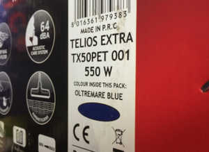 (184) Telios Extra TX50PET hoover, new!