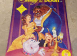Disney beauty & the beast vintage 1990''s large poster 23 1/2 X 33"