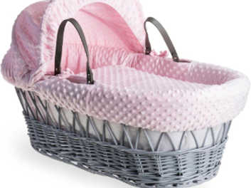 Clair de lune pink dimple best sale moses basket