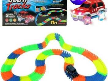 glow in the dark cars and track