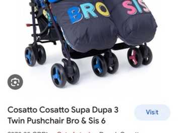 Bro and sis outlet pushchair