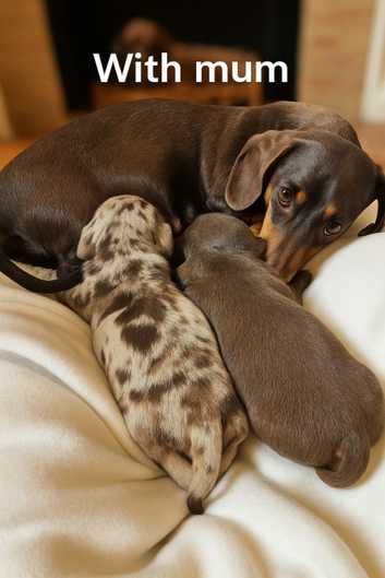 Stunning KC Registered Dachshund Puppies - Dappled & Chocolate Tan