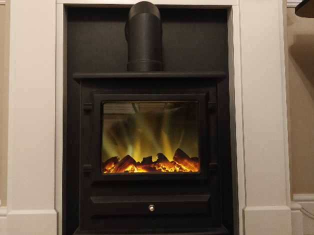 Adam Harrogate Electric Fireplace Suite With Hudson Electric Stove