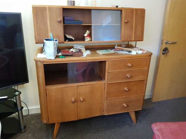 1960s Teak Sideboard With Frosted Glass In Neath Neath Port