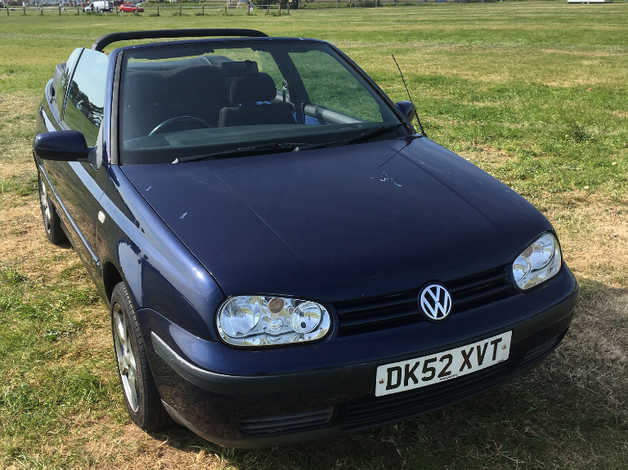 Cheap Volkswagen Golf, 2002 (52) Blue Convertible, Manual Petrol, 105,000 miles for sale in Penarth, South Glamorgan