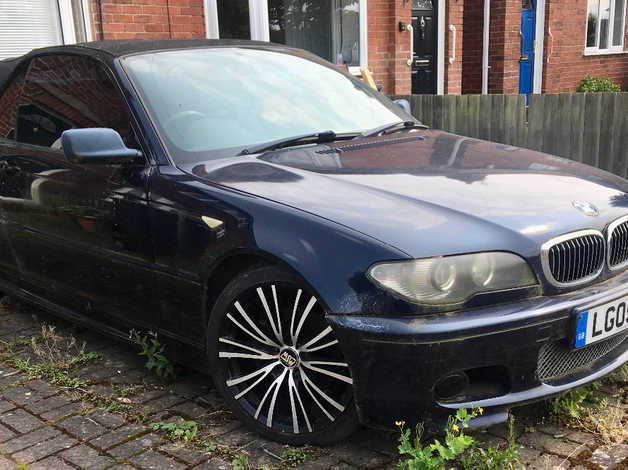 Cheap BMW 3 Series, 2005 (05) Blue Convertible, Automatic Petrol, 109,452 miles for sale in Swadlincote, Derbyshire
