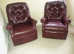 Leather chairs (antique burgundy)
