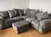 **Bold Brand New Corner Seating - 2 & 3 Seater Sofa with Footstool Comfort**