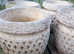 4 concrete beautiful plant pot £35 each as new cream colour lattice effect