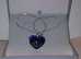 Valentines day gift of Murano glass heart & 925 kt silver necklace