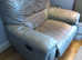 Reclining leather arm chair