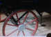 HORSE FOUR WHEELER CARRIAGE. Royal blue.. for up to 15/2.swan necked shafts.