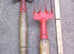 brades skelton england hand fork rake rare & long handle garden trowel.vintage for the new seasons veg plot, allotments