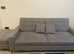 Modern Fabric Grey Sofa Bed 3 Seater With Footstool