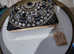 Beaded and diamant clutch bag