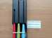 NEW IKEA cutlery knife block with 3 multicoloured knives and stand - tableware dining set