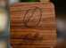 Set of 4 ,Walnut drink coasters with bumper feet. PRICE £4.55